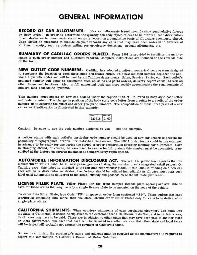 1960 Cadillac Optional Specifications Manual Page 52